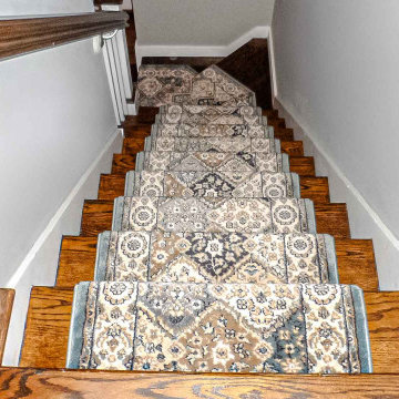 Light Blue and Orange Custom Runner With Installation