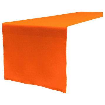 LA Linen Polyester Poplin Table Runner 14"x108", Orange