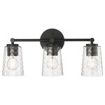 Millennium Lighting - 3 Light 20 in. Matte Black Vanity Light - Honeycombed glass globes, uniquely formed to create a stunning and textured lighting effect, are the hallmark of the Ashli Collection. Available as either as a single light pendant, or vanity lighting in 2-light, 3-light and 4-light options, the fixtures feature industrial inspired metal work finished in matte black, modern gold or brushed nickel.