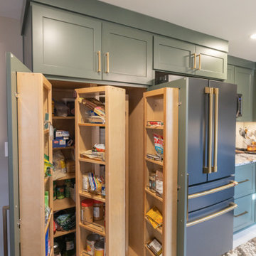 Storage-Focused Kitchen Remodel with Custom Pantry + Layout Reconfiguration