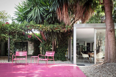 Foto de terraza bohemia de tamaño medio