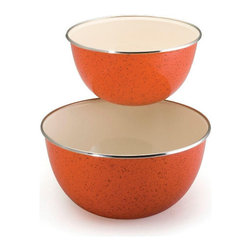 Signature Enamel on Steel 2-Piece Mixing Bowl Set - Mixing Bowls