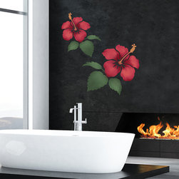 Hibiscus Stencil Wall Art - Products