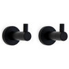 Italia Florence Series set of 2 Robe Hooks in Matte Black - Modern ...