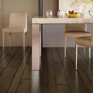 Random-Width and Wire-Brushed Maple Flooring. Bon Air