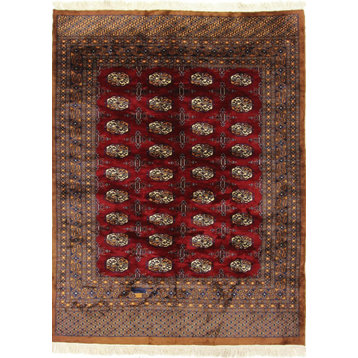 Oriental Rug Pakistan Buchara 3ply 8'2"x6'2" Hand Knotted Carpet