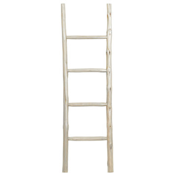 Modern White Teak Wood Ladder 561381