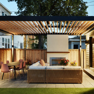 Logan Square Backyard Patio, Pergola & Outdoor Kitchen