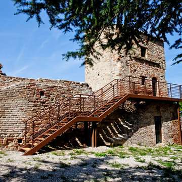 Restoration of medieval city towers and walls.