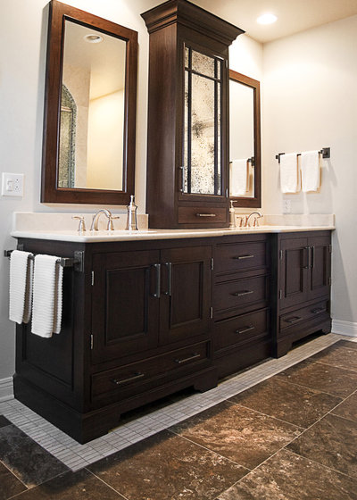 Vanity Towers Take Bathroom Storage to New Heights - Traditional Bathroom by cke interior design llc