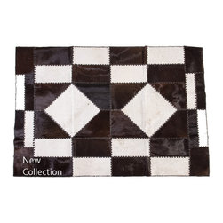 LEATHER Luxury Cowhide Patchwork Area Rugs Full Collection - Area Rugs