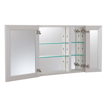 Foremost MMC3026 30" Double Door Mirrored Medicine Cabinet - Aluminum