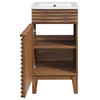 Render 18" Bathroom Vanity Cabinet - Walnut White