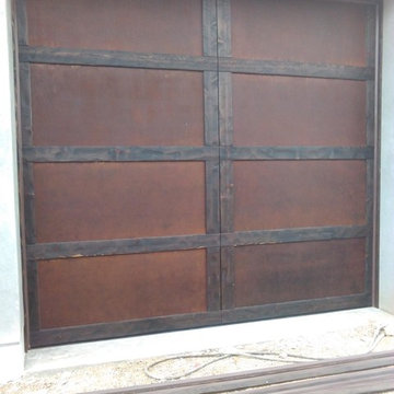 Rustic Wood and Metal Garage Doors Scottsdale, AZ
