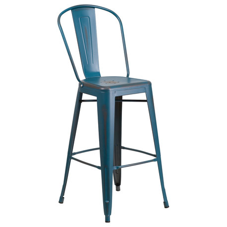 Flash Furniture Commercial 30" Kelly Teal Barstool - ET-3534-30-KB-GG