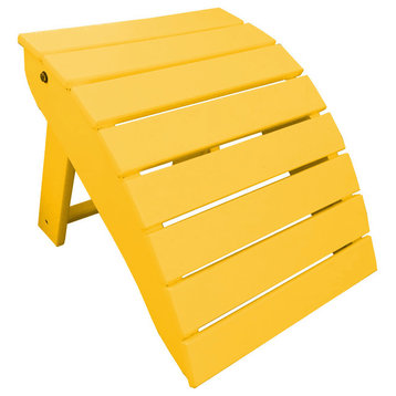 Poly Lumber Folding Footstool, Lemon Yellow