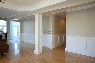 Traditional Wainscoting in Family Room in a House Vaughan