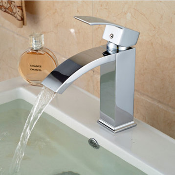 Vanity Art 7" Height Bathroom Vessel Faucet, Chrome