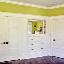Paint colors and wallpaper.