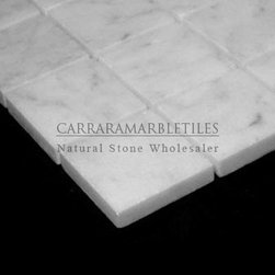 White Carrara Marble Italian Bianco Carrera 2x2 Mosaic Tile Polished - Products
