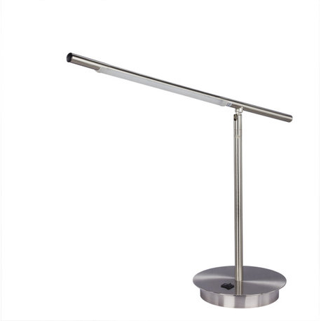 W-1452 Table Lamp - Satin Chrome