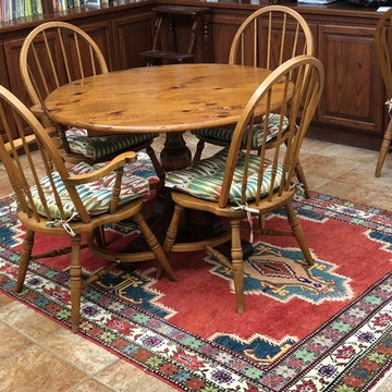 Kazak Oriental Rug provides warmth in color and texture... Bold design inspires!