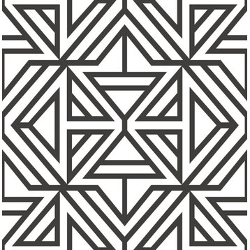 Helios Black Geometric Wallpaper Bolt