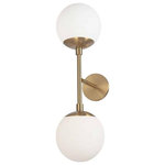 Dainolite - Dainolite DAY-232W-AGB Dayana, 2-Light Wall Sconce - DAY-232W-AGB2 Light Halogen Aged Brass Wall Sconce w/ White GlDayana 2 Light Wall  Aged Brass White GlaUL: Suitable for damp locations Energy Star Qualified: n/a ADA Certified: n/a  *Number of Lights: 2-*Wattage:40w G9 bulb(s) *Bulb Included:No *Bulb Type:G9 *Finish Type:Aged Brass