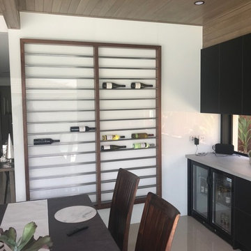 Indoor/Outdoor Kitchen with Custom Wine Racks