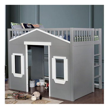 Cm7132gy-f Furniture Of America Abigail Full Loft Bed
