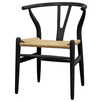 Set of 2 Replica Hans Wegner Wishbone Chair Black