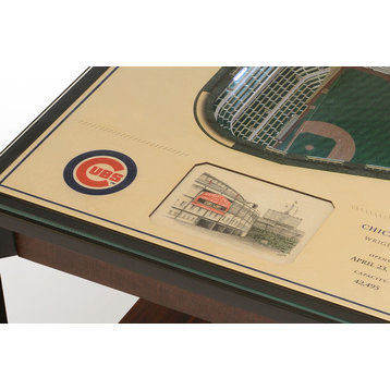 MLB Chicago Cubs 25 Layer Lighted StadiumView End Table