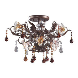 Elk Lighting Cristallo Fiore Semi Flush - Flush-mount Ceiling Lighting