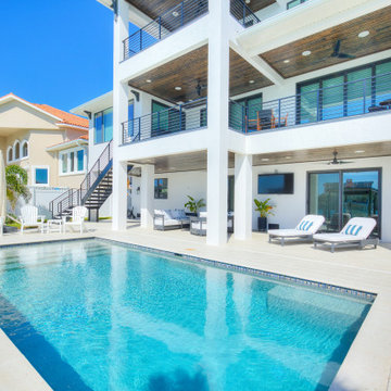 Luxury patio with swimming Pool, Modern House, Remodeling Ideas