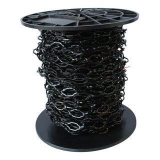 [Reel CH-ST57-U28] Steel Cathedral Chandelier Chain (164FT-REEL) | RCH Hardware Black / U28