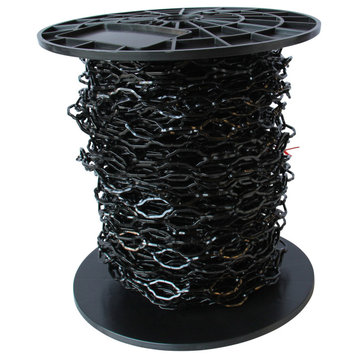 RCH Hardware Steel Cathedral Chandelier Chain, 65 Reel, Black, U28