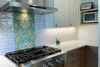 Example of a french country kitchen design in Portland
