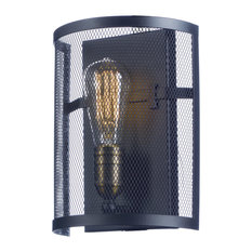 Palladium 1-Light Wall Sconce, Black/Natural Aged Brass