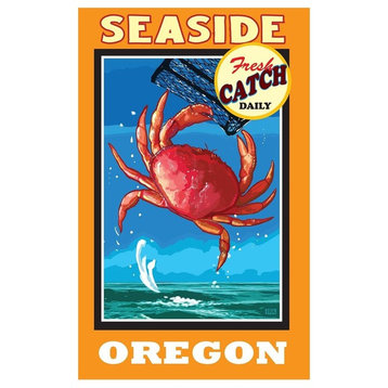 Joanne Kollman Seaside Oregon Dungeness Crab Art Print, 12"x18"