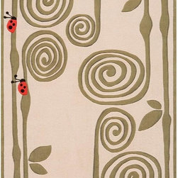 Momeni - Lil' Momeni Whimsy Lady Bug Collection Area Rug Multicolor - LMOJULMJ-3IVY2030 - Kids Rugs