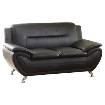Oreo Black Living Room Collection, Loveseat