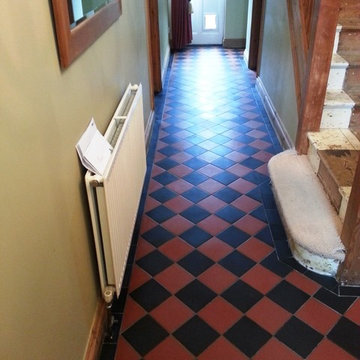 Red and Black Victorian Tiles Stripped and Sealed in Biggleswade