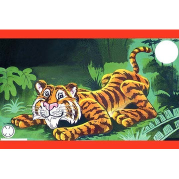 Pouncing Tiger - Gallery Wrapped Canvas Art 28" x 42"