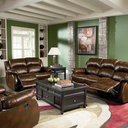 Morrell Casual Brown Leather Living Room Set - $1860.70 - Sofas