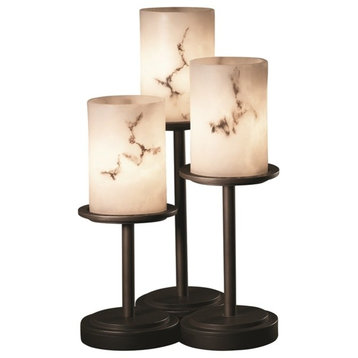 Justice Designs LumenAria Dakota 3-Light Table Lamp, Dark Bronze