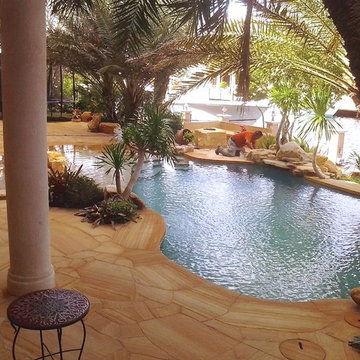 Pool patio in Lighthouse Point Florida