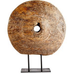 Cyan Lighting - Cyan Lighting Jemima - 29.25" Sculpture, Rustic/Matt Black Finish - A round disc of wood in a rustic finish is set inJemima 29.25" Sculpt Rustic/Matt Black *UL Approved: YES Energy Star Qualified: n/a ADA Certified: n/a  *Number of Lights:   *Bulb Included:No *Bulb Type:No *Finish Type:Rustic/Matt Black