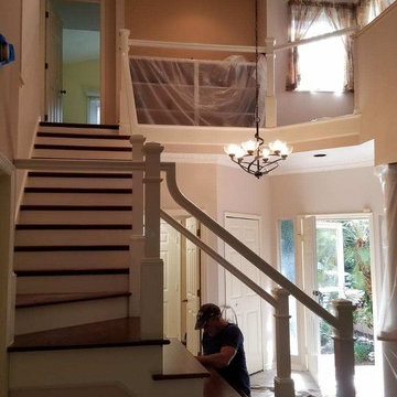 Closed in hip wall removal for beautiful open staircase