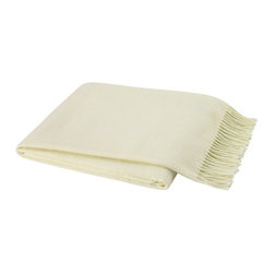 LD - Italian Herringbone Throw in Ecru - Products