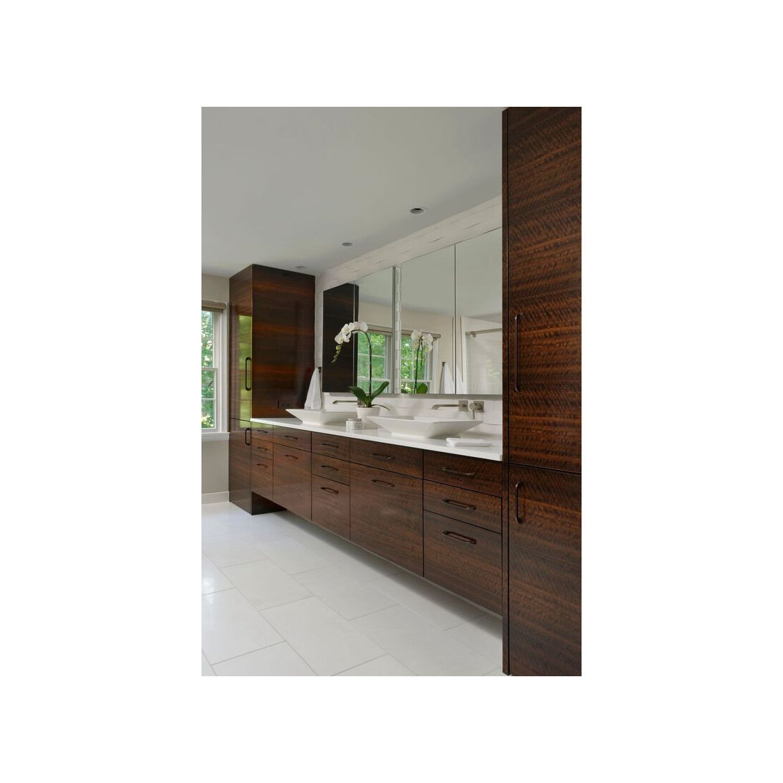 smoked veneered master bathroom